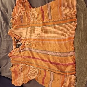 Dolan size small coral and grey short sleeve shirt